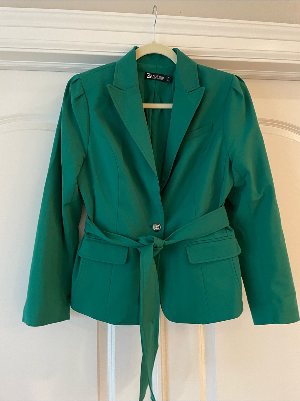 New York & Company Kelly Green Belted Blazer
